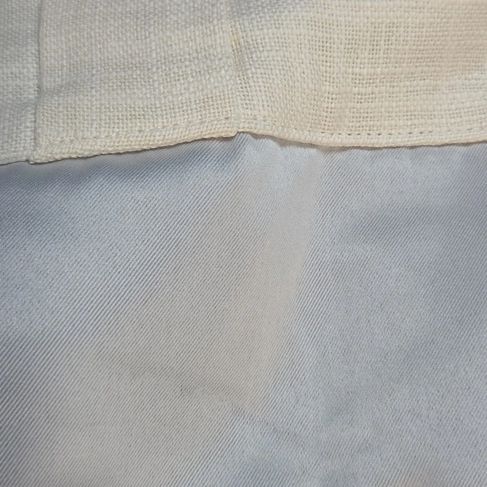 Quince Textured Cotton Room Darkening Curtain Panel Ivory 48x108 Single